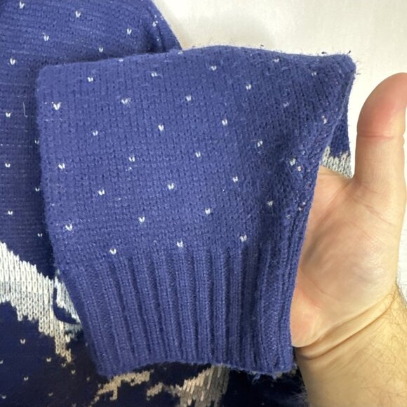 80s Ivy Oxford Ski Mountain Graphic Knit Sweater Men’s L Vintage Streetwear - Picture 3 of 5